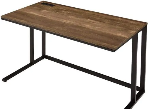 Miniatura 2 de Knocbel Escritorio contemporáneo para computadora de 47 pulgadas con puerto USB integrado y enchufes, estación de trabajo de oficina en casa