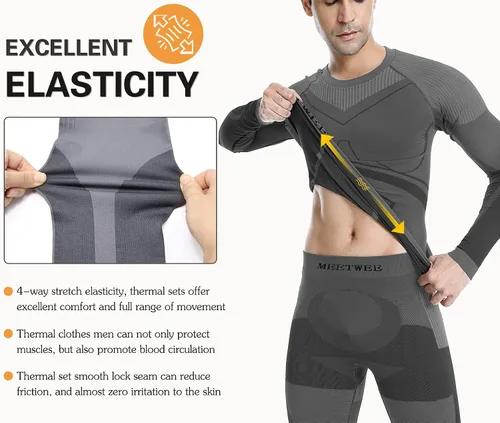 Miniatura 3 de Ropa interior térmica para hombre, forro polar de invierno, ropa interior de compresión para hombre, ropa interior y parte inferior cálida