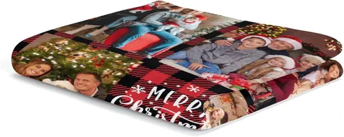 Miniatura 8 de Mantas personalizadas de Feliz Navidad, regalos personalizados con tus propias fotos, manta de fotos personalizada para mamá, papá, abuela, abuelo
