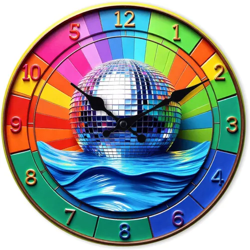 Miniatura 9 de Reloj de pared, reloj de pared retro sin tictac, funciona con pilas, relojes de pared de madera dorada para cocina, sala de estar, dormitorio