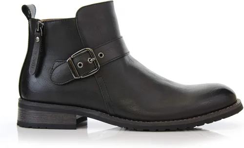Miniatura 2 de Ferro Aldo Botas de motocicleta casuales para hombre con cremallera y hebilla