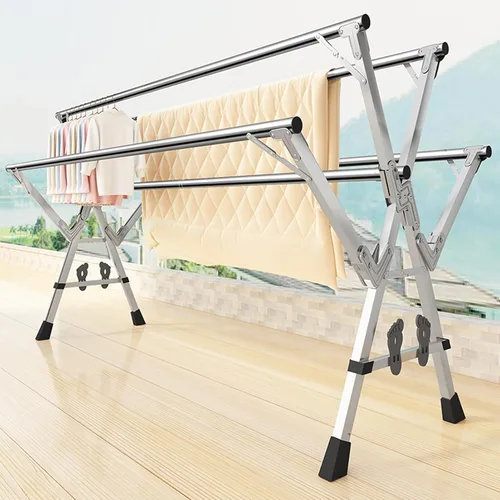 Miniatura 3 de Clothes Drying Rack - 5-Rod Heavy Duty Stainless Steel Retractable & Foldable Laundry Dryer, Portable Outdoor Indoor Drying Rack for Clothes with