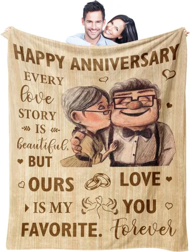 Miniatura 11 de Regalos de 30º Aniversario de Bodas para Parejas, Decoraciones de 30º Aniversario, Regalos de Manta de 30º Aniversario para Esposo Esposa Ella Él