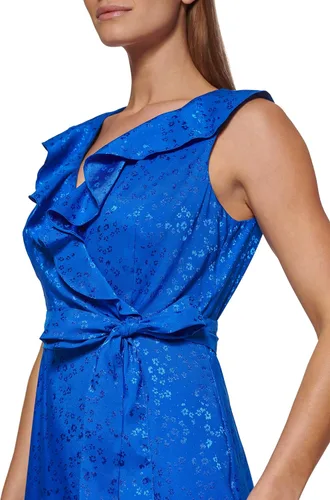 Miniatura 2 de DKNY Women's Sleeveless Ruffle Faux Wrap Dress