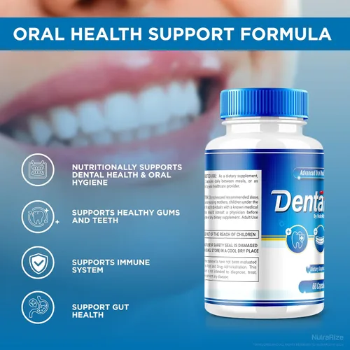 Miniatura 7 de NutraRize Paquete de 3 cápsulas Dentaforce, cuidado totalmente natural para tus dientes y encías, fórmula de salud dental y de encías, combinación