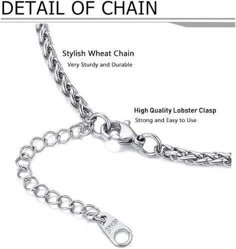 Miniatura 5 de PROSTEEL Collar con medalla de San Benito de acero inoxidable joyería de protección para hombres y mujeres chapado en oro real de 18 quilates