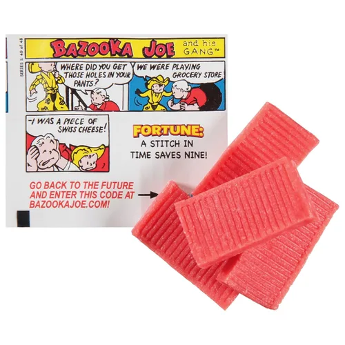 Miniatura 6 de Bazooka Bubble Gum Paquete de Cartera de 10 Piezas (Paquete de 12) Chicle Rosa Envuelto Individualmente en Sabor Original - Dulce Divertido a