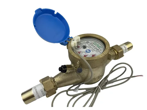 Miniatura 26 de DAE Medidor de agua caliente sin plomo MJ-75R NTEP, acoplamientos NPT de 3/4", salida de pulso, galón