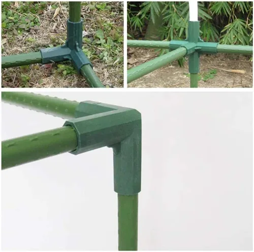 Miniatura 3 de 25 conectores de marco de invernadero de 0.63 pulgadas, accesorios de PVC para edificios, tubo de esquina de 3 vías y 4 vías, clips giratorios