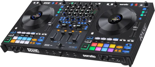 Controlador DJ Rane FOUR Stems con 4 Decks, Ruedas Jog de 8.5" con Pantallas, Mezclador con FX Interno, Serato DJ Pro y Pitch 'n Time Incluidos