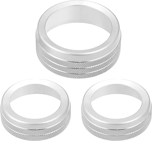 Miniatura 12 de 3 piezas Calcomanías para Perillas de Aire Acondicionado de Automóvil Cubierta de Perilla de Interruptor de Radio AC para Dodge Durango 2017-2020