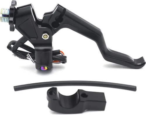 Miniatura 7 de Manillar negro de 0.866 in Ajuste izquierdo Palanca de embrague fácil de tirar compatible con Z900 CBR650R CB500X DUKE390 [P/N: XKMT-GZSP-SP-030-BK]
