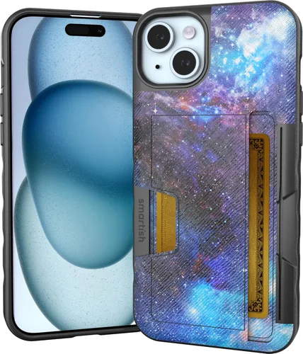 Miniatura 39 de Smartish Funda tipo cartera para iPhone 13 Pro – Wallet Slayer Vol. 2 [delgada + protectora] tarjetero con función atril - Black Tie Affair