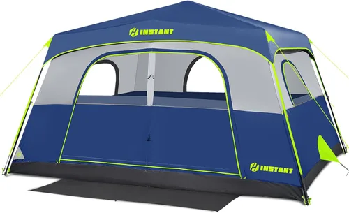 Miniatura 14 de 4/6/8/10 Person Instant Tent, Waterproof Pop Up Tents for Camping with Rainfly, 60 Seconds Easy Setup, Automatic Cabin Tent for Family Camping with