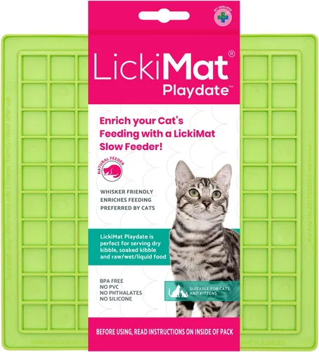 Miniatura 13 de LickiMat Chupete clásico, tapete para lamer lento para gatos, reductor de ansiedad y aburrimiento; perfecto para alimentos, golosinas, yogur