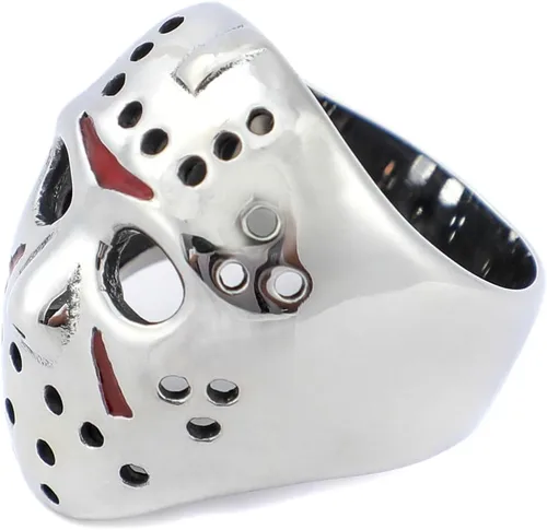 Miniatura 9 de Jason Mask Ring Stainless Steel Rings for Women Mens Jason Ring Perfect Gifts for Halloween,Size 7-13,Fashion Punk Rings Jewelry Decorations