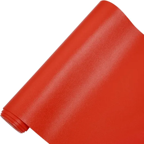 Miniatura 11 de RAMYA Hojas de piel sintética de color liso liso (7.8 x 53 pulgadas), piel sintética, muy adecuadas para hacer aretes, manualidades, lazos, costura