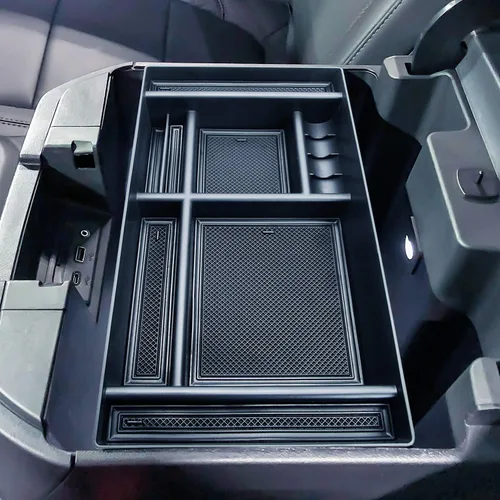 Miniatura 10 de JKCOVER Bandeja organizadora de consola central compatible con Chevy Silverado 1500/GMC Sierra 1500 (2019-2025) y Silverado/Sierra 2500/3500 HD Azul