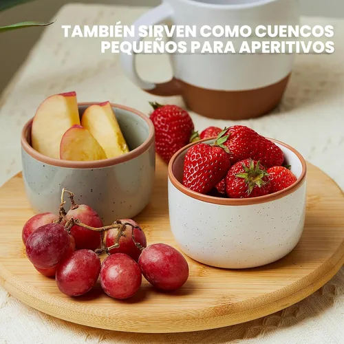 Miniatura 3 de Morandi Color Ramekins - Juego de 6, 6 onzas, aptos para horno, cuencos de porcelana para ramekin, mini moldes para tartas de queso, fuente pequeña