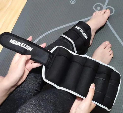 Miniatura 5 de Henkelion - Juego de 1 par de pesas ajustables, tobillo y muñeca, 2, 3, 5 y 10 libras, para gimnasio, entrenamiento, correr, levantamiento de pesas