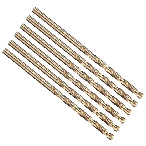 Miniatura 175 de PATIKIL Broca Jobber de 0.039 in, vástago recto M35 cobalto 5% acero de alta velocidad 135° acabado dorado para metal duro de acero inoxidable - 2