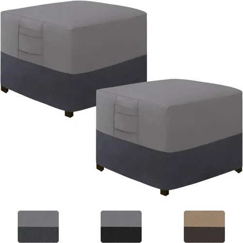 Miniatura 24 de Easy-Going Funda otomana para exteriores, funda impermeable para otomana de patio, funda resistente para muebles de exterior con asas acolchadas