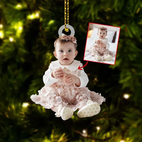 Miniatura 12 de Adorno fotográfico personalizado para árbol de Navidad 2D, adorno de Navidad personalizado con foto, regalos de Navidad para amigos familiares