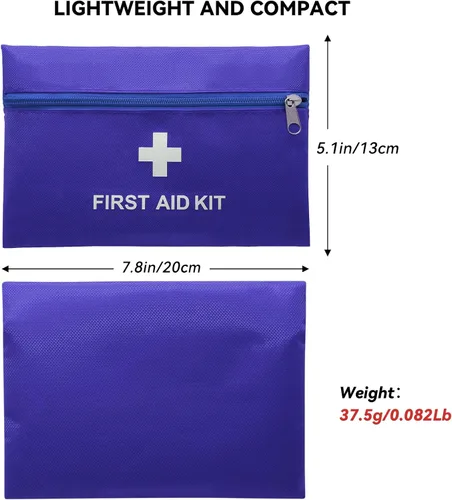 Miniatura 2 de Faylapa 6 mini bolsas vacías de primeros auxilios, mini bolsa vacía de viaje para botiquín de primeros auxilios para viajes, hogar, oficina, Azul