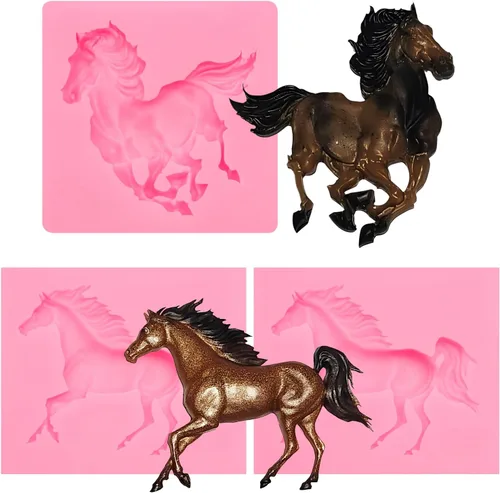 Miniatura 10 de Moldes de silicona de chocolate, 3 paquetes de moldes de fondant de animales Sika para decoración de pasteles con temática de animales del bosque, 3