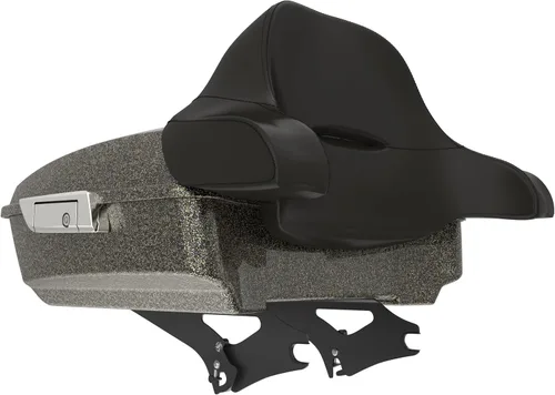 Miniatura 245 de King Tour Pack para Harley Alpine Green, cierre de paquete turístico, portaequipajes superior, soporte de montaje negro, placa de metal para Harley