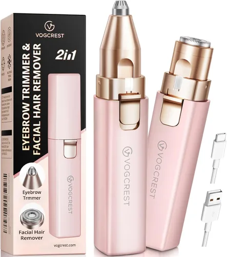 Miniatura 9 de Removedor de vello facial recargable para mujeres: removedor eléctrico de cejas y vello facial 2 en 1 - Adecuado para recortar cejas, mentones