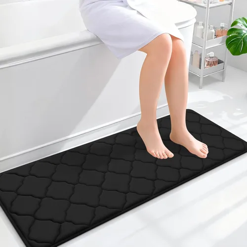 Miniatura 107 de OLANLY Alfombra de Baño de Espuma Viscoelástica de 24 x 16 pulgadas, Ultra Suave y Absorbente, Alfombras de Baño Antideslizantes, Cómodas, Lavables