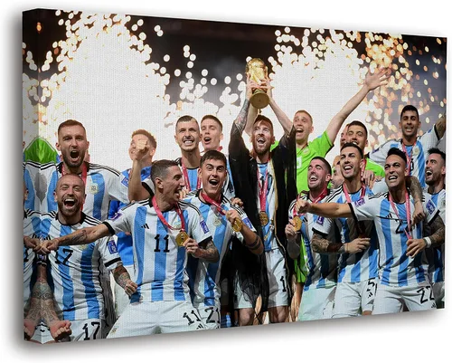 Miniatura 15 de SpiritualHands Lionel Messi - Póster en lienzo de Messi Argentina, póster de fútbol de Leo Messi para dormitorio de niños, 8 x 12 pulgadas, listo