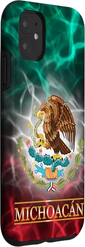 Miniatura 3 de Funda para iPhone 11 con la bandera de México de Michoacán, funda con orgullo de raíces mexicanas
