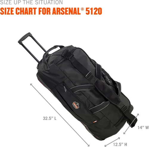 Miniatura 3 de Ergodyne Arsenal 5120 - Bolsa de viaje con ruedas, 32.3 in, color negro