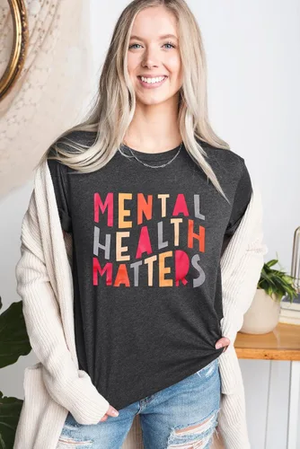 Miniatura 2 de Camisa de salud mental para mujer, terapeuta y psicóloga, camisetas inspiradoras con gráficos motivacionales, regalos