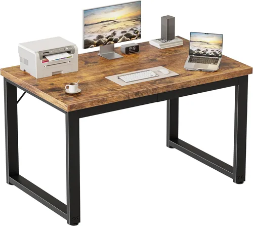 Miniatura 38 de Mericonia Escritorio para computadora de 40 pulgadas, escritorio ejecutivo moderno y grueso, mesa de escritura simple resistente para el hogar, roble