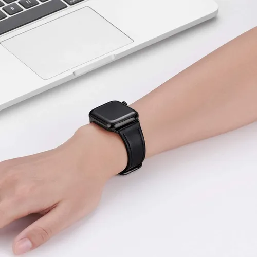 Miniatura 6 de WFEAGL Compatible con Apple Watch Banda 38mm 40mm 41mm para Mujeres, Correa de Cuero de Grano Superior para iWatch Ultra SE & Series 9 8 7 6 5 4 3
