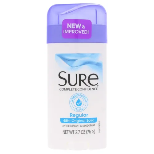 Sure Desodorante 2.7 oz Original Solid Regular (Paquete de 6)