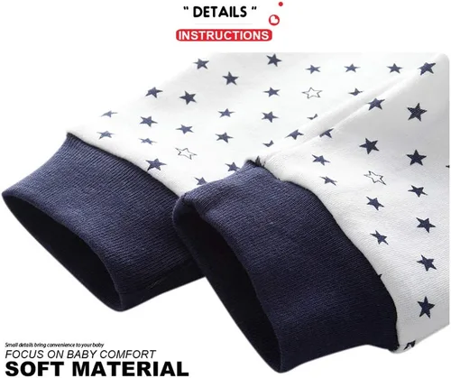 Miniatura 3 de Leggings unisex de algodón para recién nacido, paquete de 4 pantalones bordados, casuales, de 0 a 24 meses, para niños y niñas