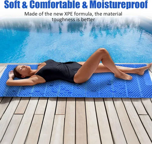 Miniatura 4 de Almohadillas de espuma para dormir, colchón plegable de espuma de célula cerrada, impermeable para dormir al aire libre para mochileros y senderismo