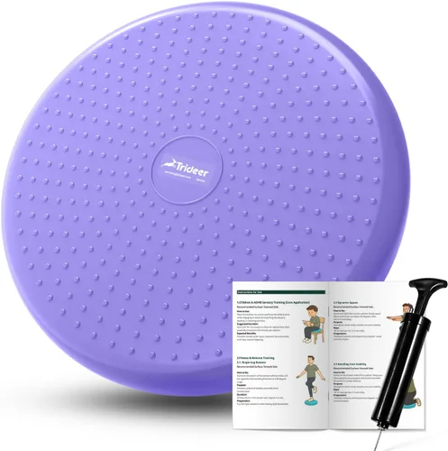 Miniatura 8 de Trideer Disco de equilibrio de núcleo con cojín oscilante, asiento flexible para aula primaria, asiento para meneo para niños sensoriales, 13.4 in