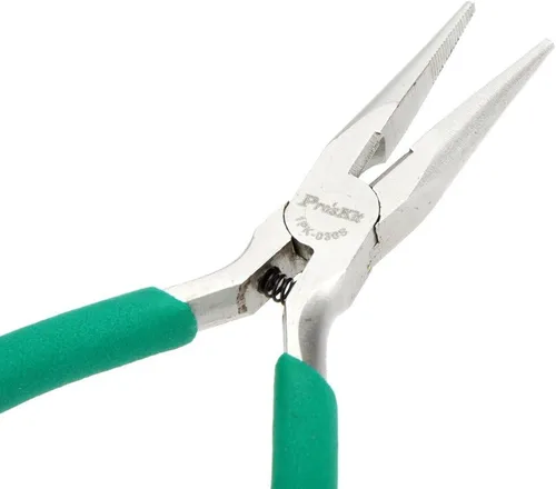 Miniatura 6 de ProsKit 1PK-036S - Alicates de punta larga con mango antideslizante, herramienta de corte de cable de 5.354 in
