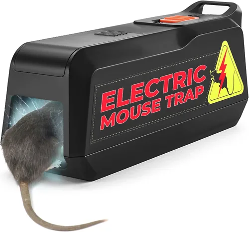 Teal Elite Trampa eléctrica para ratones - Exterminador electrónico de roedores para interiores y hogar - Trampas para ratones humanas y efectivas -