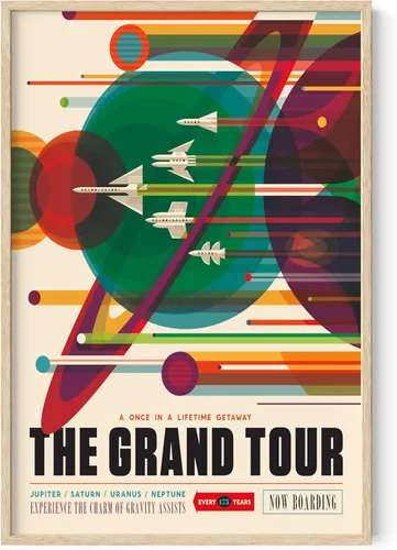 Miniatura 58 de HAUS AND HUES Póster espacial vintage – Visiones del futuro arte de la NASA, impresiones JPL, sin marco, 12 x 16 pulgadas Pso