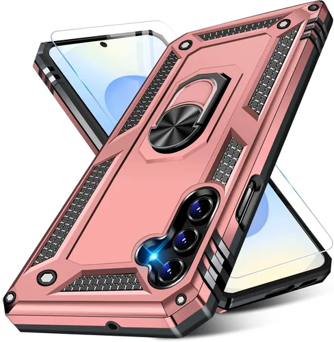 Miniatura 22 de Vaki Funda para Samsung Galaxy S22 5G con protector de pantalla integrado de grado militar, cubierta dura y resistente, funda resistente para Galaxy