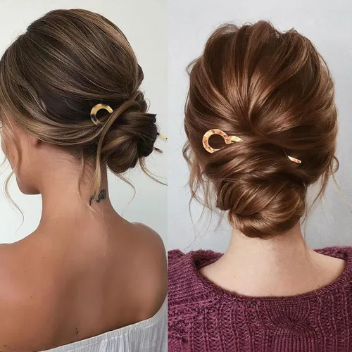 Miniatura 5 de 4 pinzas de pelo francesas Prestige para mujer, agarre en forma de U, elegantes pinzas para cabello fino y grueso, accesorios decorativos de San