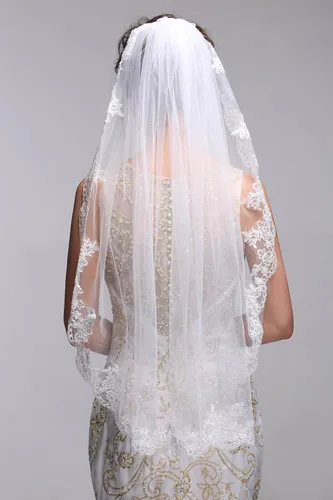 Miniatura 2 de GEORGE BRIDE Simple Elegent Lace Appliques Wedding Veil