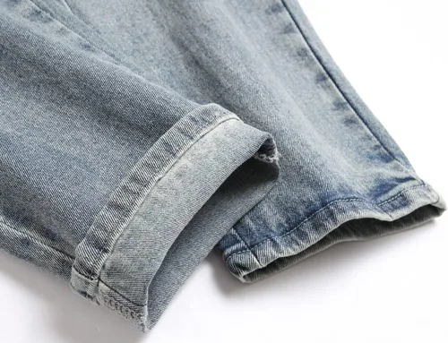 Miniatura 6 de FREDD MARSHALL Pantalones de mezclilla lavados estilo motociclista estilo hip hop, rasgados, desgastados, rasgados, desgastados, para hombre