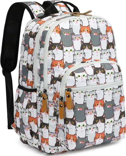 Miniatura 68 de Leaper Mochila para laptop para mujer: linda mochila floral para escuela, universidad, viajes, trabajo, mochila ligera para niños, Negro margarita